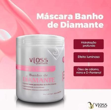 Imagem de Creme Diamante Com Microparticulas De Brilho Vloss - 1Kg