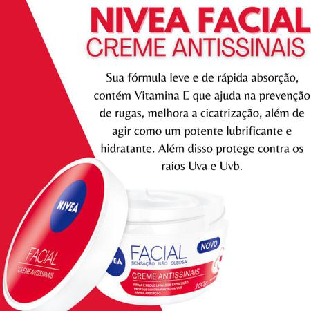 Imagem de Creme Facial  Antissinais Nívea Com Vitamina E 100g