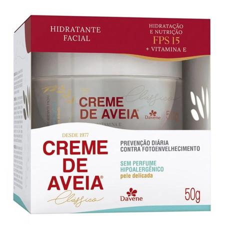 Imagem de Creme Facial de Aveia Hipoalergênico 50g - Davene