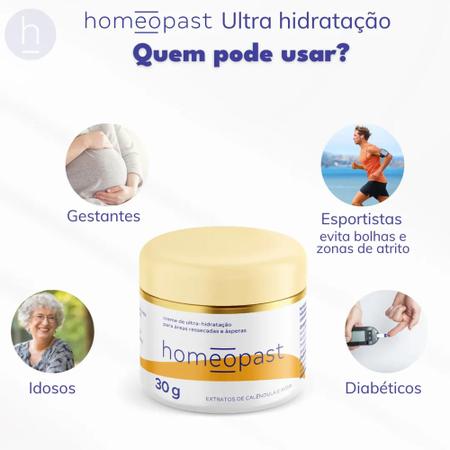 Imagem de Creme Hidratante Cicatrizante Homeopast Rachaduras Calcanhar