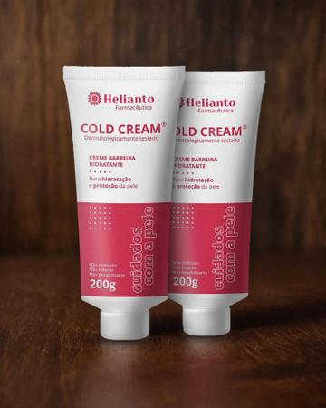 Imagem de Creme Hidratante Cold Cream Kit com 02 unidadades - Barreira Hidratante Helianto 200g