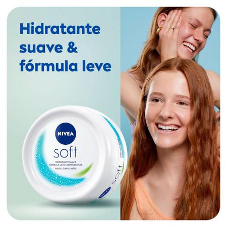 Imagem de Creme Hidratante NIVEA Soft Para Rosto Corpo e Mãos