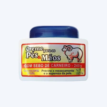 Imagem de Creme Hidratante Sabo de Carneiro para Pés e Mãos (com Óleo de Argan e Ureia) 240g - San Jully