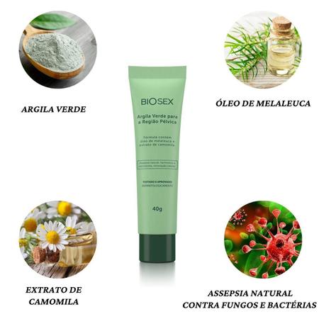 Imagem de Creme Intimo Com Argila Verde Renovação Celular Biosex 40G