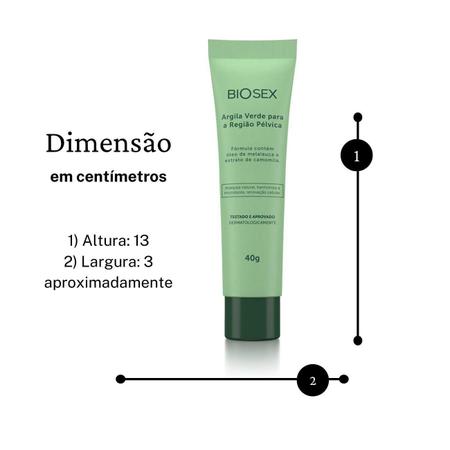 Imagem de Creme Intimo Com Argila Verde Renovação Celular Biosex 40G