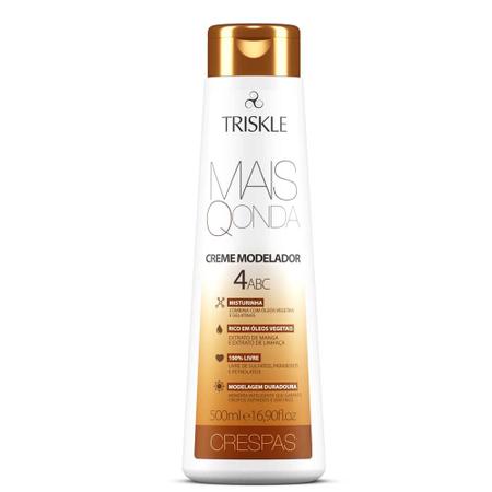 Creme Modelador Mais Q Onda Crespas 4ABC 500ml - Triskle Imagem de Creme Modelador Mais Q Onda Crespas 4ABC 500ml - Triskle