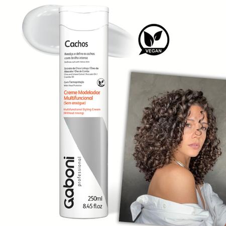 Imagem de Creme Modelador Multifuncional de Cachos Vegano 250ml Gaboni