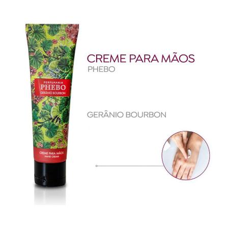 Imagem de Creme para Mãos Phebo Gerânio Bourbon 50g