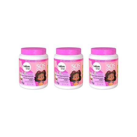 Imagem de Creme Pentear Salon Line 1Kg Cachos 5Em1 Hidrata Kids-3Un