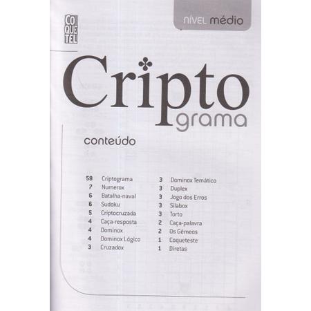 Livro Coquetel Criptograma Nível Médio Ed 84