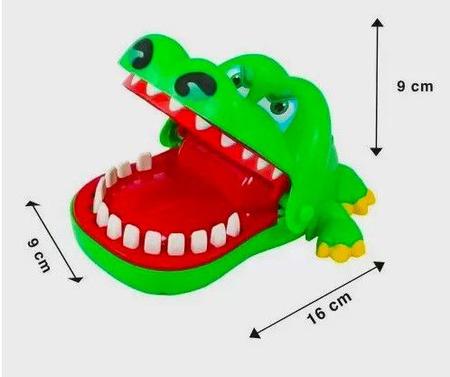 Imagem de Crocodilo Morde Dedo Brinquedo Infantil Jogo Desafio do Dentista