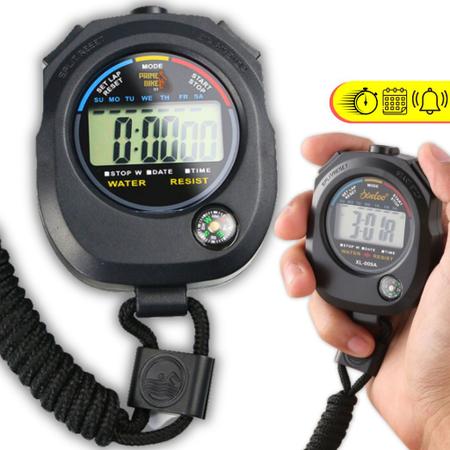 Imagem de Cronômetro Digital De Mão Timer Relógio Progressivo Profissional Alarme Hora Calendário