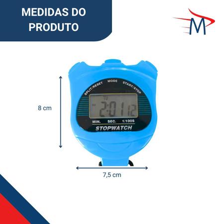 Imagem de Cronômetro Digital Multifuncional Alarme Profissional Azul