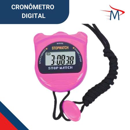 Imagem de Cronômetro Digital Multifuncional Alarme Profissional de Mão