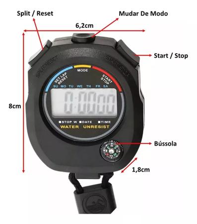 Imagem de Cronômetro Progressivo De Mão Digital Relógio, Alarme, Cronometro KL100