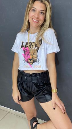 Imagem de Croped Blusa Tshirts Feminino Savage Leopard Tigre