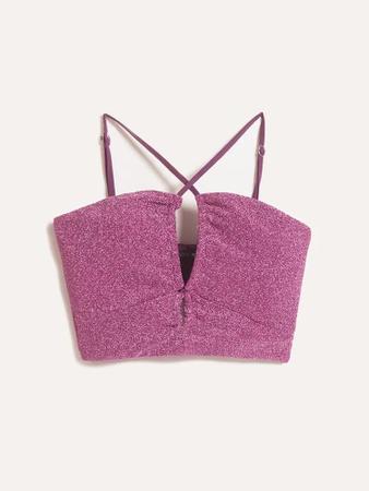 Cropped brilho roxo authoria Imagem de Cropped brilho roxo authoria
