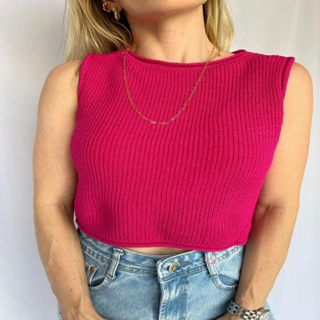 Imagem de Cropped croche Liso Tendência Moda Verão Blusinhas Qualidade