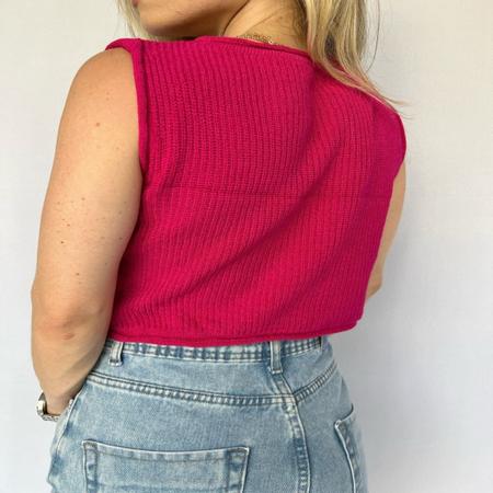 Imagem de Cropped croche Liso Tendência Moda Verão Blusinhas Qualidade