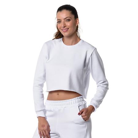 Imagem de Cropped Moletom Feminino Branco