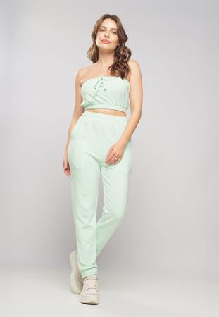 Imagem de Cropped  sem alça Malha Comfort Verde Salvatore Fashion