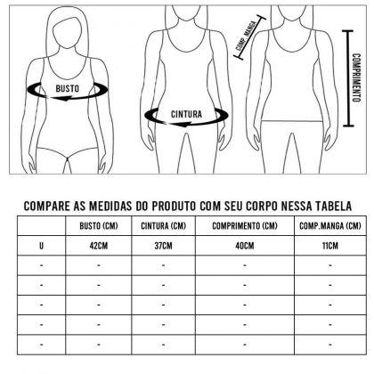 Imagem de Cropped Viscolinho Feminino Liso Manga Babado Com Amarração