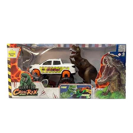 Carro Monster 4x4 - Dinossauro Rex Attack Cross 42cm