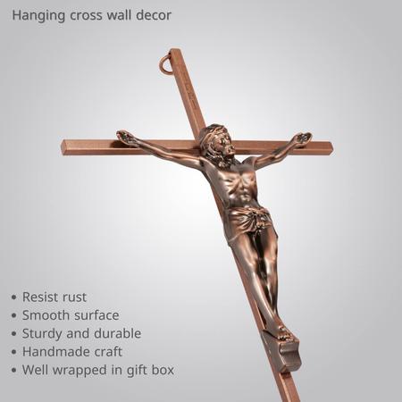 Imagem de Crucifixo de parede ACHIBANG Metal Slender Catholic Copper