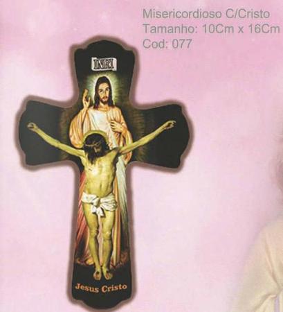 Imagem de Crucifixo mdf resinado misericordioso com cristo