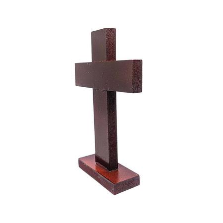 Imagem de Cruz Crucifixo Madeira Evangélico Ecumênico 13cm