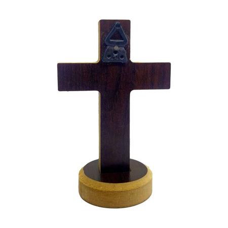 Imagem de Cruz intercessor Madeira Maciça Ecumênico Pequeno 11cm