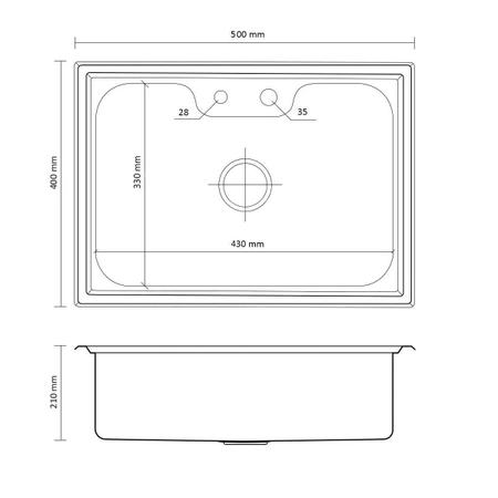 Imagem de Cuba Cozinha Gourmet Aço Inox Luxo Com Acessórios 50X40 Cm