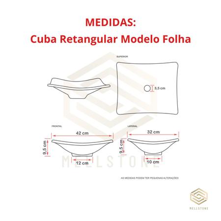 Imagem de Cuba de Apoio para banheiro Preta 42x32 cm retangular lavabo
