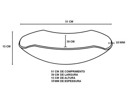 Imagem de Cuba de vidro abaulada 51cm dourado real