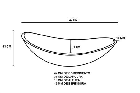 Imagem de Cuba de Vidro Oval 47cm Pisa