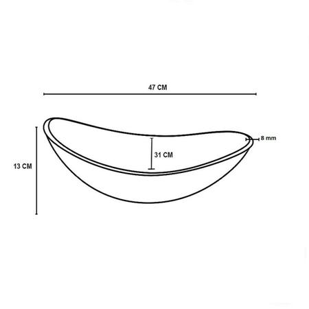 Imagem de Cuba de Vidro para Lavatório Oval 47cm