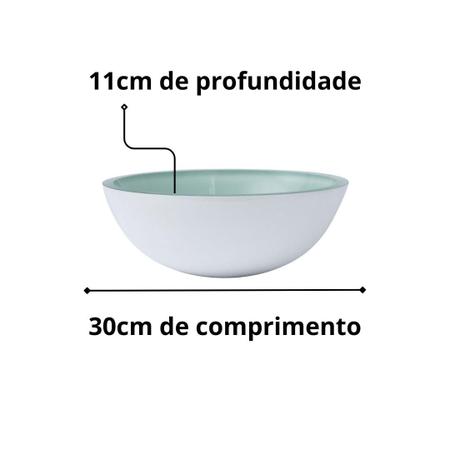 Imagem de Cuba de Vidro Redonda 30cm com Torneira Link Cromada e Válvula Click + Sifão Universal - Kit de Banheiro Completo em Várias Cores 