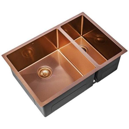 Cuba para Cozinha Retângular Dupla Linha Reta Inox 79,5x40x23 e