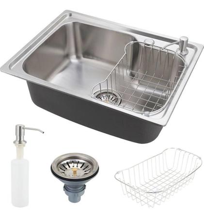 Imagem de Cuba Gourmet Aco Inox 304 Com Acessórios 60X42Cm