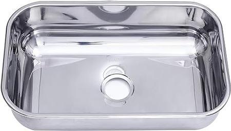 Imagem de Cuba Inox Tecnocuba n1 funda 17 cm prof (46x30x17) aço inox 430 Acabamento Polido