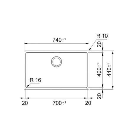 CUBA LINEA BOWL FEX 210-70 700x400MM DE EMBUTIR EM AÇO INOX 18544 - Franke Imagem de CUBA LINEA BOWL FEX 210-70 700x400MM DE EMBUTIR EM AÇO INOX 18544