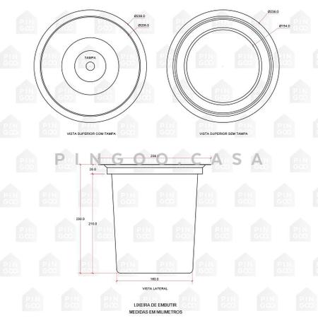 Imagem de Cuba para Cozinha pia com Acessórios Inox Carajás Tábua De Corte e lixeira PIngoo.casa