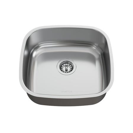 Imagem de Cuba para Cozinha Pia Inox N5 36x33,5x14cm Polida com Válvula GhelPlus