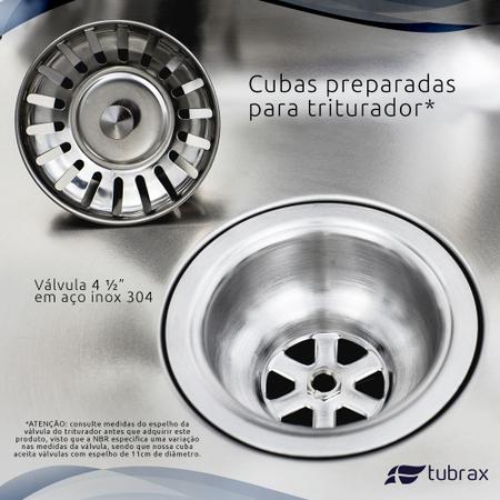 Imagem de Cuba Pia Cozinha Gourmet Luxo Com Acessórios Aço Inox 304