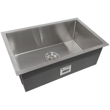 Imagem de Cuba Quadrada Inox 304 Cozinha Pia Embutir Sobrepor Gourmet 60x40 Premium com Válvula