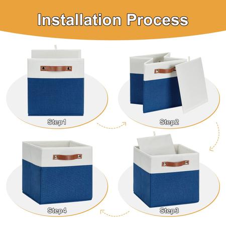 Imagem de Cube Storage Bin Ecegeva, pacote com 6 unidades para armazenamento em armários e economia de espaço