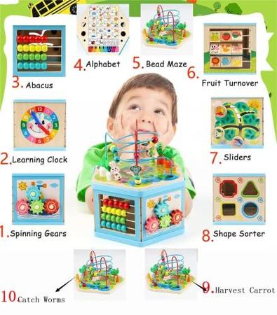 Labirinto de madeira brinquedos de aprendizagem do bebê montessori