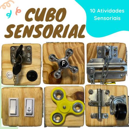 Imagem de Cubo de Atividades Sensorial Montessori Habilidades Infantis