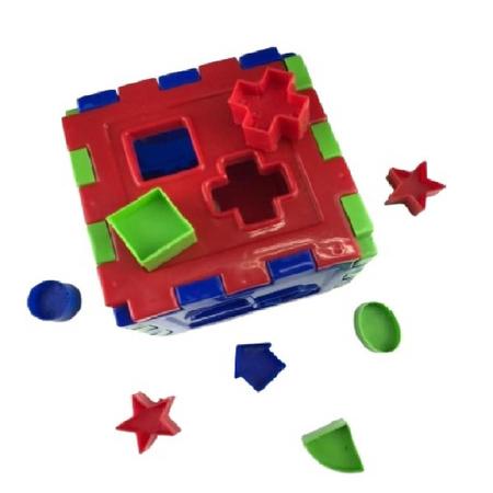 Cubo Didático brinquedo de Formas Geométricas Educativo Útil - Filó Modas Imagem de Cubo Didático brinquedo de Formas Geométricas Educativo Útil