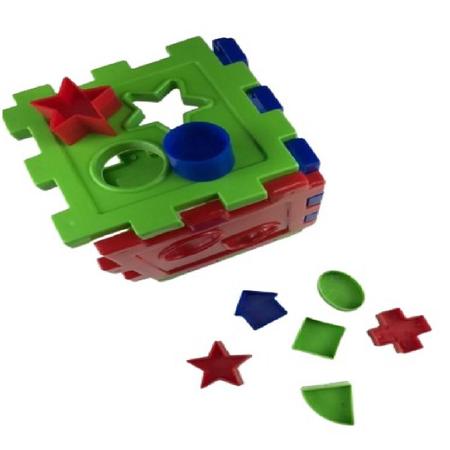 Cubo Didático brinquedo de Formas Geométricas Educativo Útil - Filó Modas Imagem de Cubo Didático brinquedo de Formas Geométricas Educativo Útil